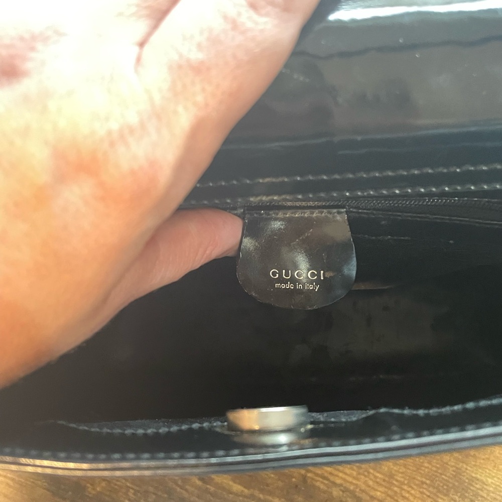 Gucci, Tom Ford Black Patent Leather Shoulderbag - Picture 12 of 15